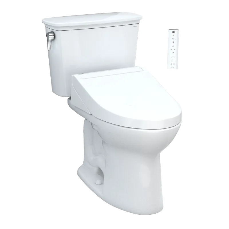 TOTO Drake Cotton 1.28 GPF Transitional UH Two-Piece Toilet With C5 Washlet + Original