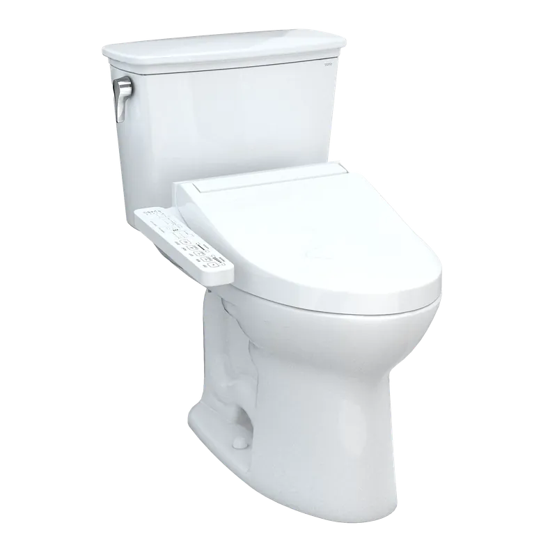 TOTO Drake Cotton 1.28 GPF 10" Rough-In Two-Piece Toilet With C2 Washlet + Buy Direct