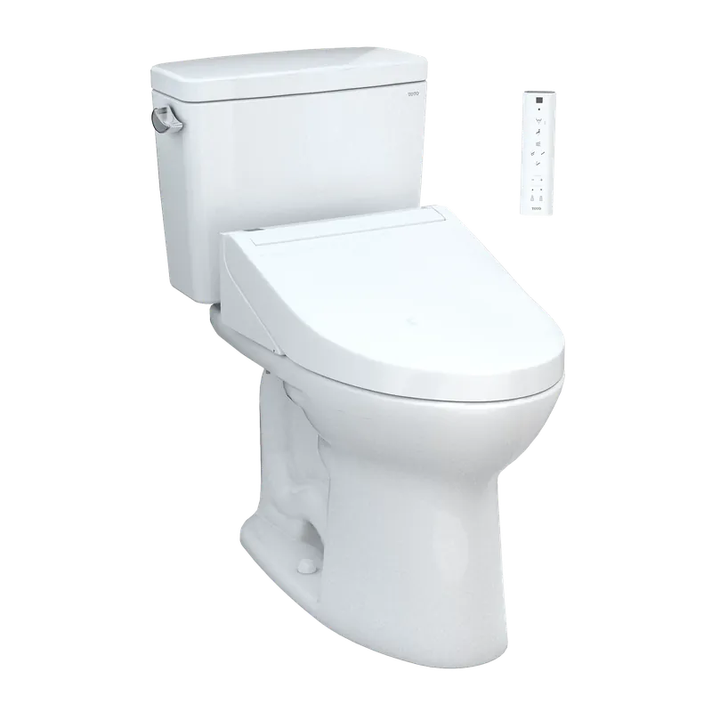Buy Today TOTO Drake Cotton 1.6 GPF Universal Height Two-Piece Toilet With C5 Washlet +