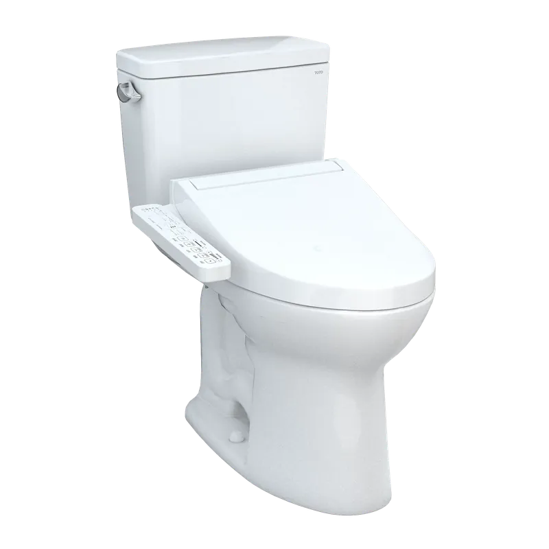 TOTO Drake Cotton 1.6 GPF Universal Height Two-Piece Toilet With C2 Washlet + Modern