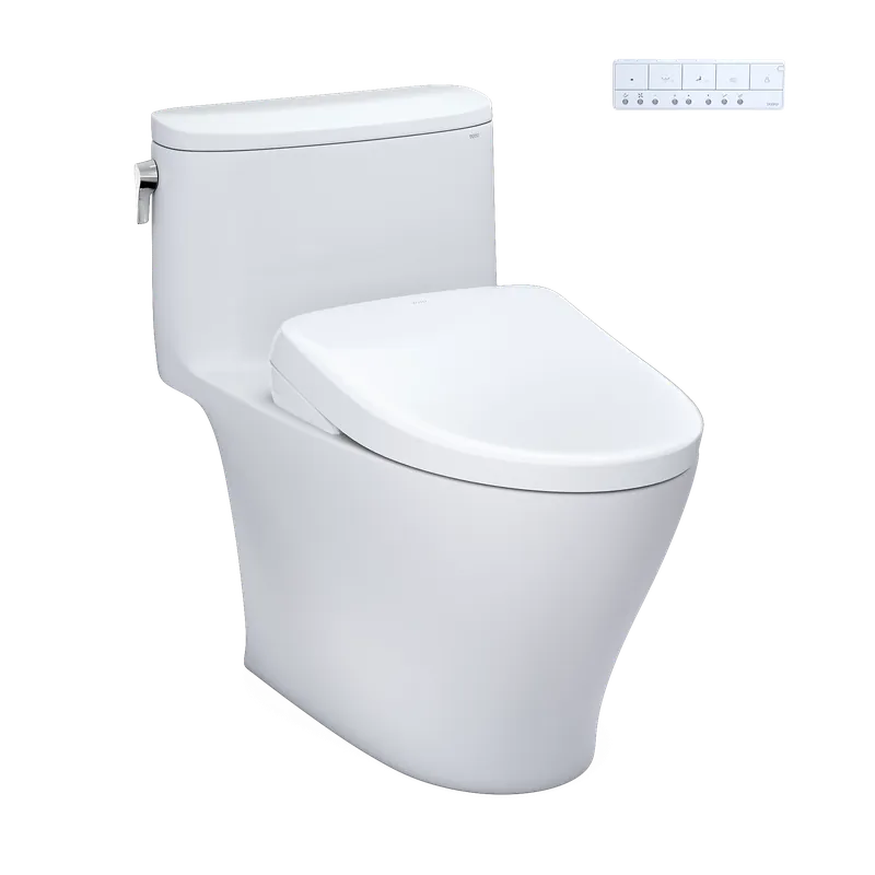 Super Sale TOTO Nexus Cotton 1.28 GPF One-Piece Toilet With S7 Washlet +