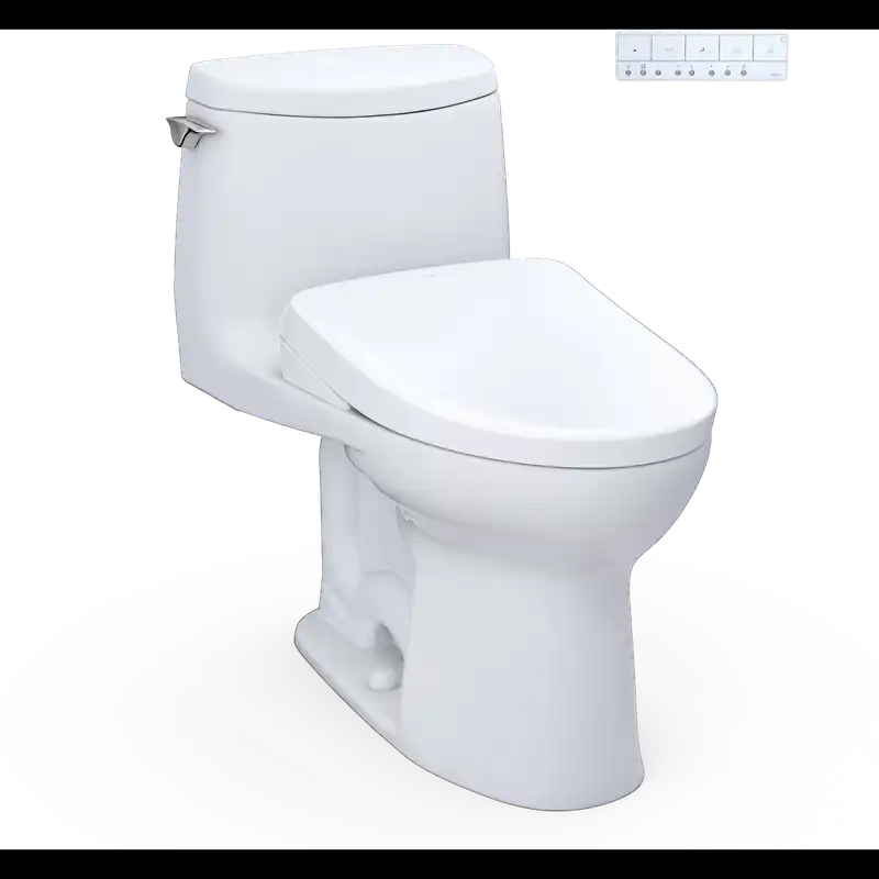 TOTO UltraMax II Cotton 1G Auto Flush One-Piece Toilet With S7 Washlet + Trusted Brand