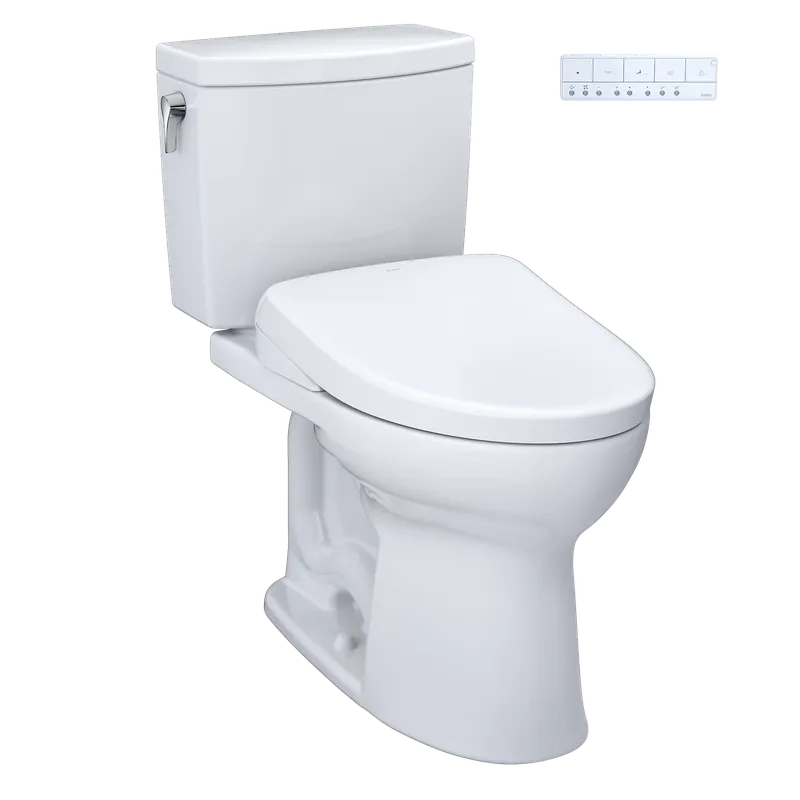 TOTO Drake II Cotton 1G Auto Flush Two-Piece Toilet With S7A Washlet + Holiday Sale
