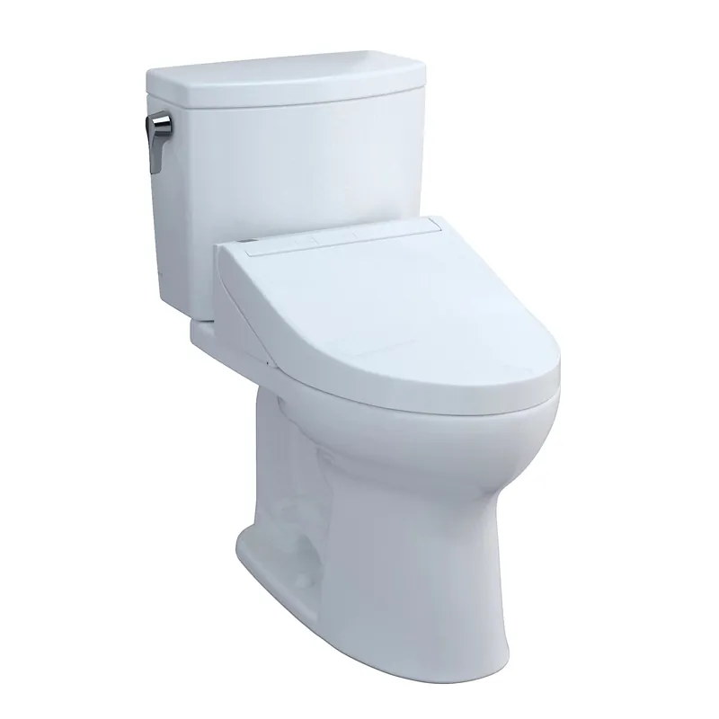 TOTO Drake II Cotton 1G Two-Piece Toilet With C5 Washlet + Money Back Guarantee