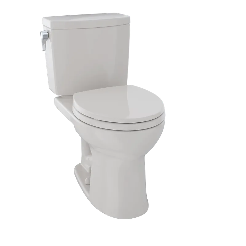 One Day Deal TOTO Drake II Sedona Beige Left Lever 1G Round Front Two-Piece Toilet