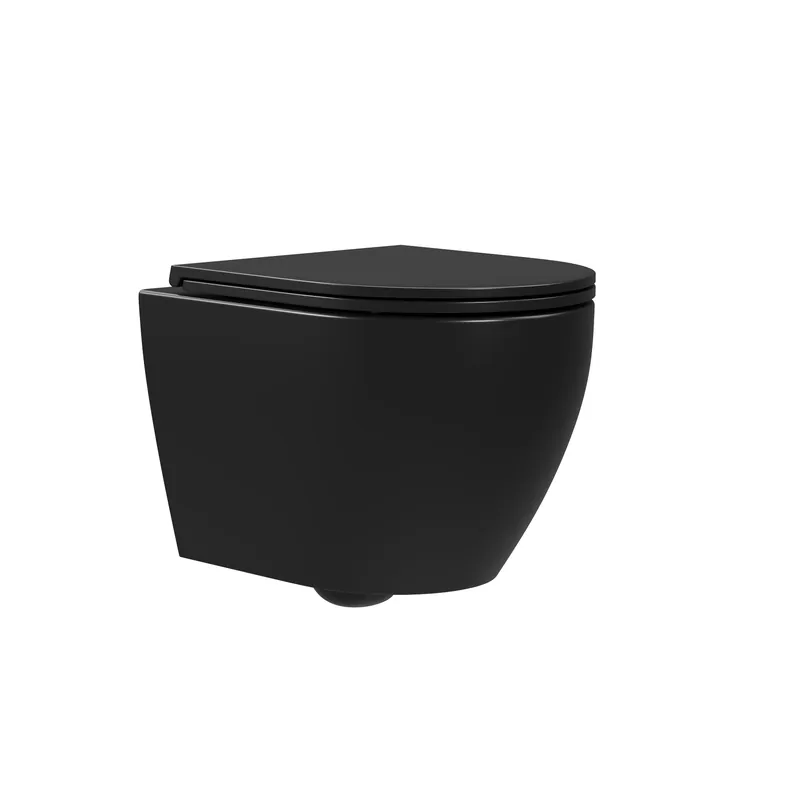 DeerValley Liberty 1.1/1.6GPF Siphon Flushing Elongated Black Wall-Mounted Toilet Trusted Brand