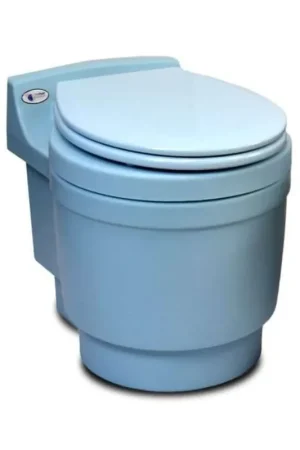 New Release Dry Flush Laveo Retro Blue Portable Toilet with Car Adapter Plug