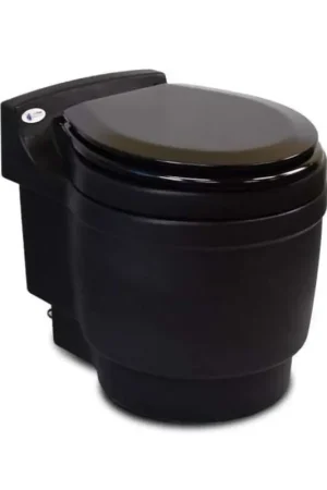 Dry Flush Laveo Black Portable Toilet With Battery and Charger Holiday Sale