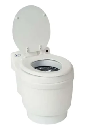 Dry Flush Laveo Standard White Portable Toilet with Wall Outlet Exclusive