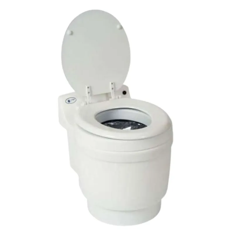 Dry Flush Laveo Standard White Portable Toilet with Wall Outlet Exclusive