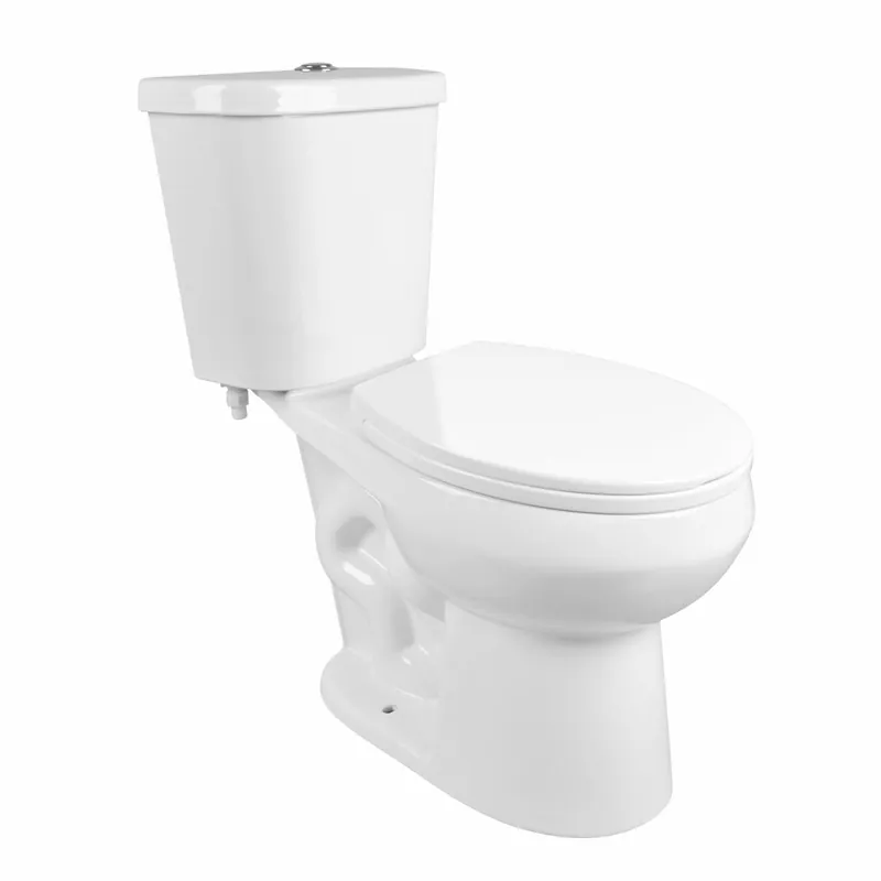 Premium DeerValley Dynasty 15" x 32" 12" Rough-in Dual-Flush Round White Two-Piece Toilet With Soft Closing Seat