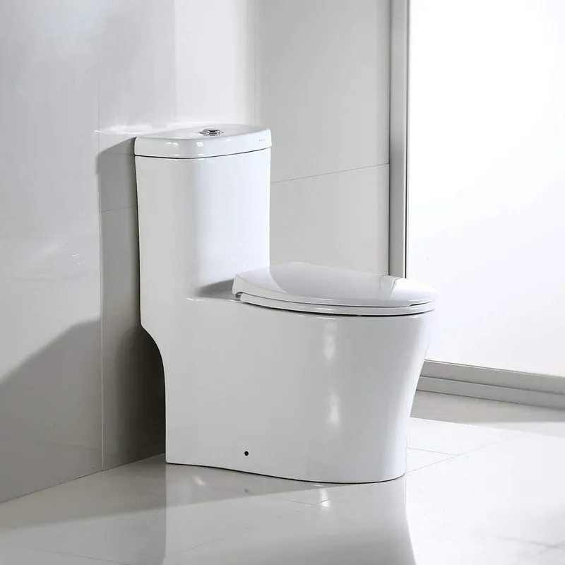 WoodBridge B0933 Dual Flush Elongated One Piece Toilet With Soft Closing Seat Worldwide Shipping