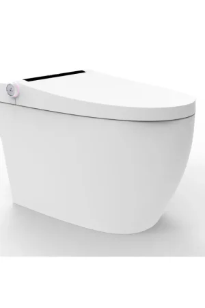 Bargain Castello USA Angeles White Smart Toilet With Bidet and LED Display