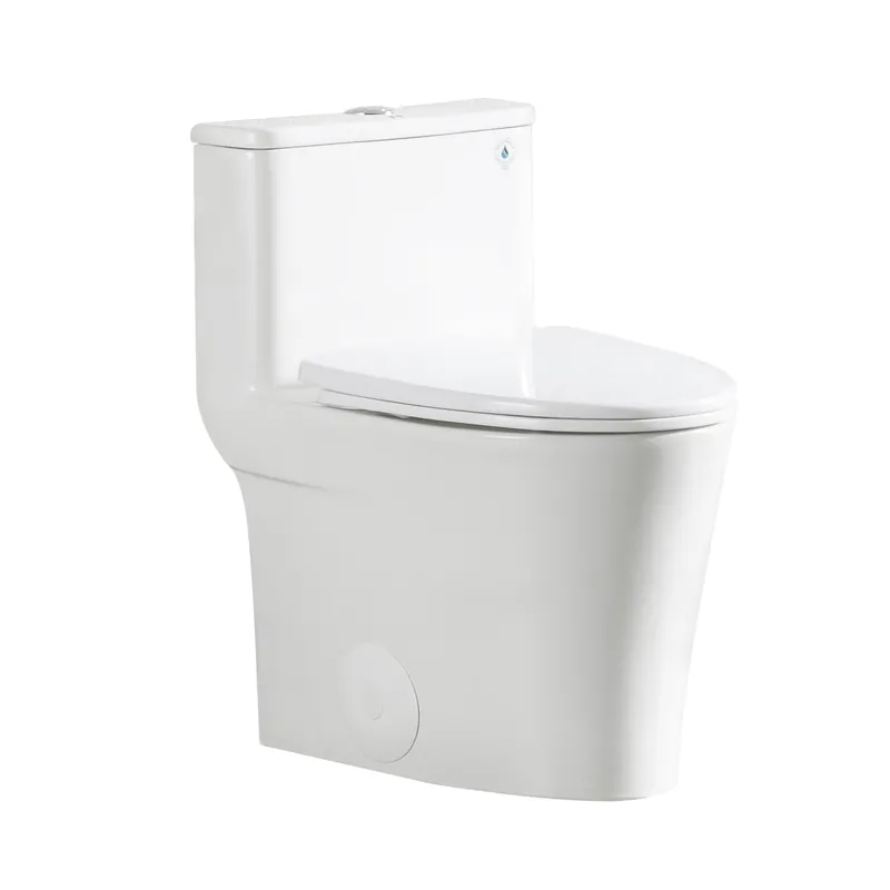 DeerValley Symmetry 1.28 GPF Water Efficient Ceramic Easy-to-Clean Elongated One-Piece Mid-Size Toilet With Soft Closing Seat Trusted Brand