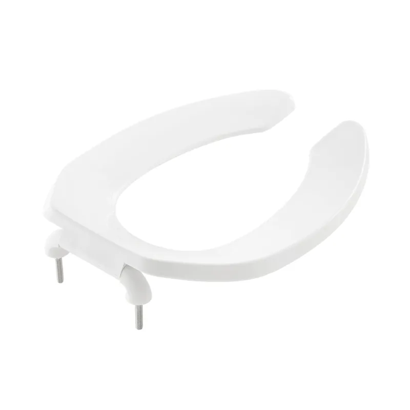 Original Swiss Madison Commercial Standard 14" White Open Front Elongated Toilet Seat Without Lid
