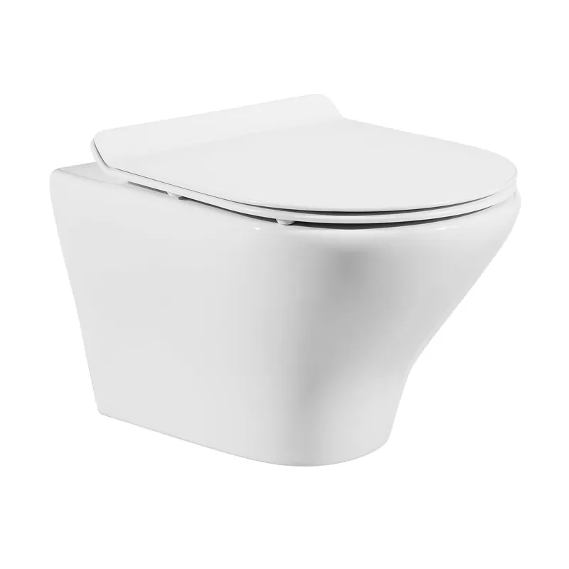 Big Sale Swiss Madison Monaco 14" x 14" White Round Wall-Hung Toilet Bowl