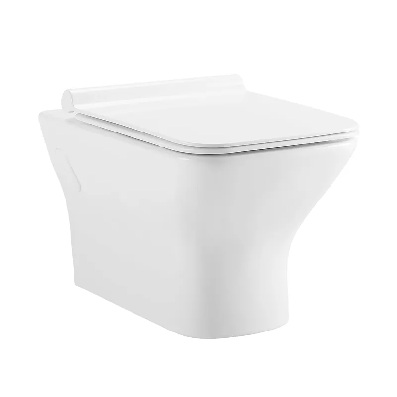 Special Offer Swiss Madison Carré 14" x 15" White Elongated Square Wall-Hung Toilet Bowl