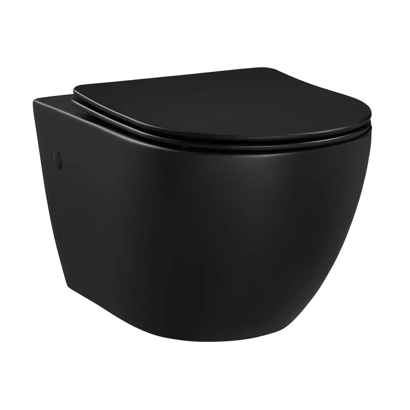 Swiss Madison St. Tropez 14" x 14" Matte Black Elongated Wall-Hung Toilet Bowl Best Seller