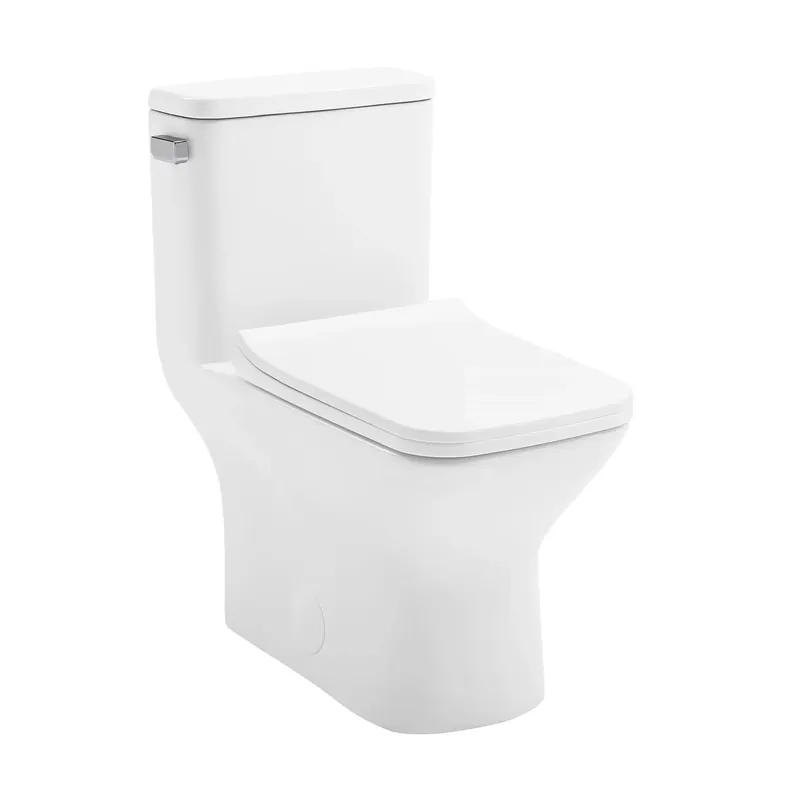 Swiss Madison Carre 15" x 30" One Piece White Elongated Square Floor-Mounted Toilet With 1.27 GPF Flash Sale