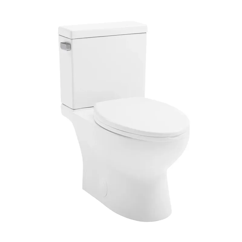Place Order Swiss Madison Caché 16" x 30" Two-Piece White Elongated Floor-Mounted Toilet With 1.27 GPF