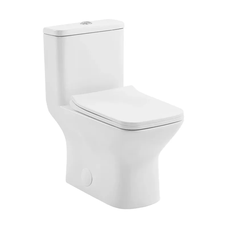 Grab Now Swiss Madison Carré 15" x 30" One-Piece Glossy White Elongated Square Floor-Mounted Toilet With 1.1/1.6 GPF