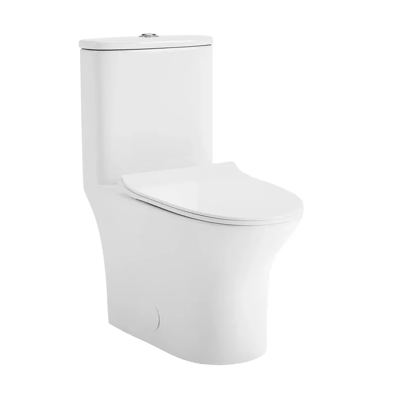 Swiss Madison Cascade 14" x 30" One-Piece White Elongated Floor-Mounted Toilet With 0.8/1.28 GPF Wholesale