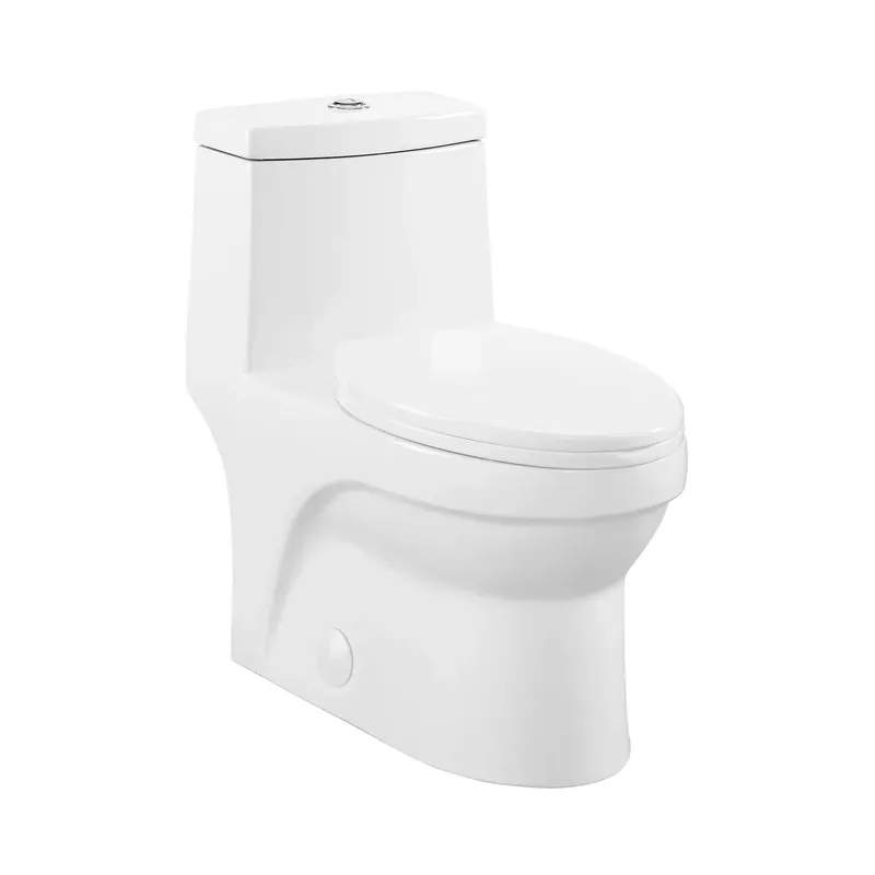Last Chance Swiss Madison Virage 15" x 28" White One-Piece Elongated Floor Mounted Toilet With 1.1/1.6 GPF Vortex Dual-Flush Function