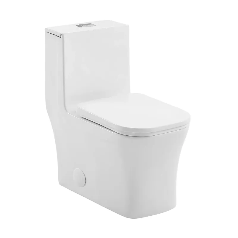Viral Swiss Madison Concorde 14" x 29" Glossy White One-Piece Elongated Square Floor Mounted Toilet With 1.1/1.6 GPF Dual-Flush Function