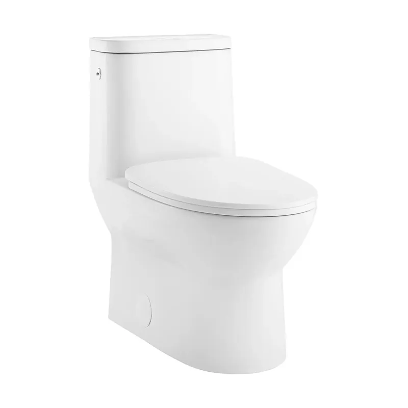 Exclusive Offer Swiss Madison Avancer 15" x 31" One-Piece White Elongated Floor-Mounted Toilet With Built-In 0.95/1.26 GPH Touchless Dual-Flush