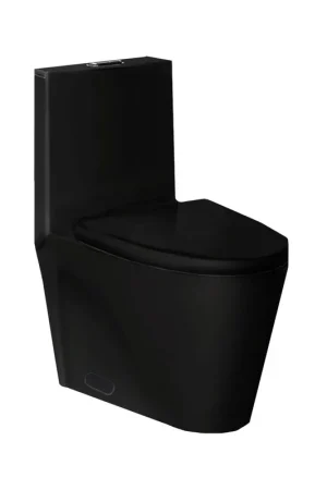 Flash Sale Pelican Int'l Vortex Series PL-12011 Matte Black Porcelain High Efficiency Toilet with Dual Flush