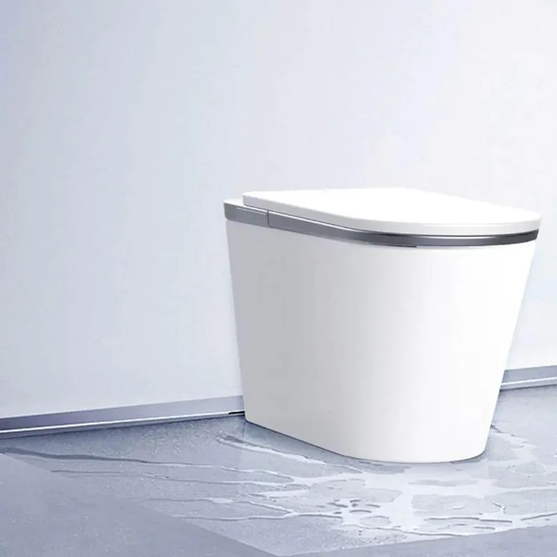 Trone Ganza I Elongated White Luxury Toilet With Smart Bidet and Remote Control Certified
