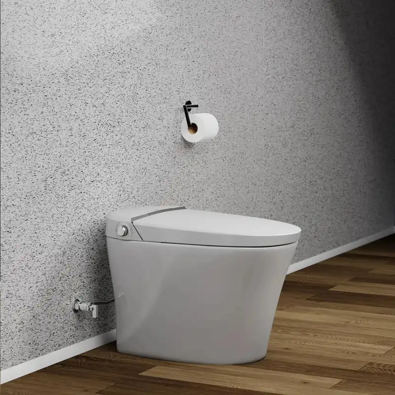 Trone Chiaro White Elongated Electronic Luxury Toilet With Integrated Bidet Cheap