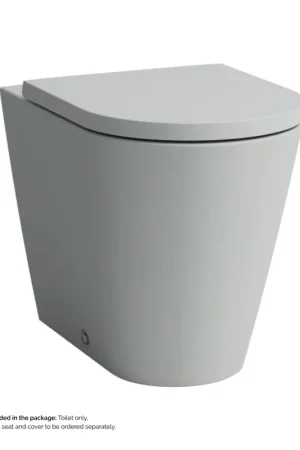 Laufen Kartell 15" x 17" Matte Gray Dual-Flush Washdown Floor-Mounted Toilet Limited Edition