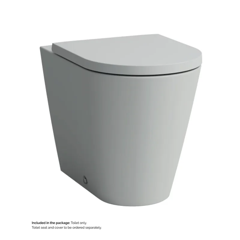 Laufen Kartell 15" x 17" Matte Gray Dual-Flush Washdown Floor-Mounted Toilet Limited Edition