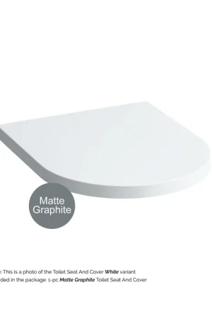 Laufen Kartell 15" x 18" Matte Graphite Toilet Seat and Cover With Soft-Close System Sale