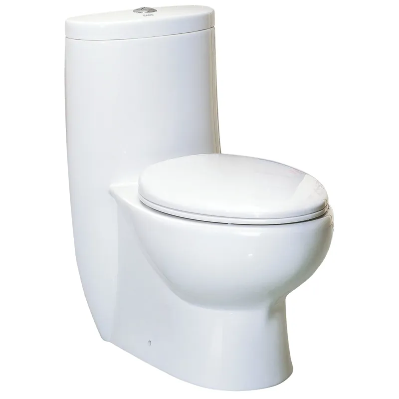 Luxury Whitehaus Magic Flush WHMFL3309-EB Eco-Friendly One Piece Toilet With a Siphonic Action Dual Flush System