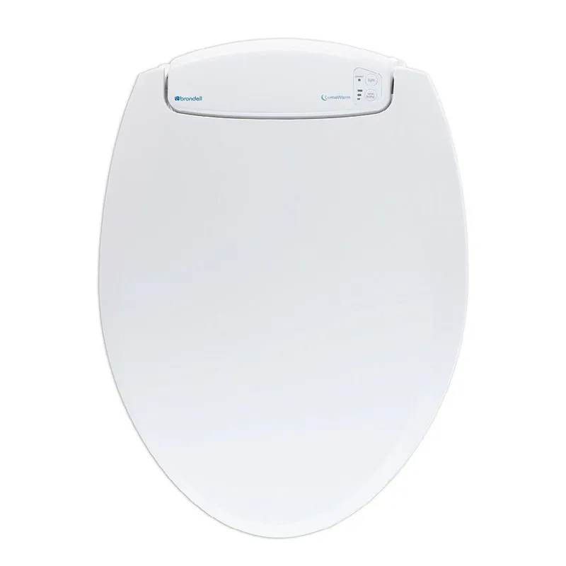 Free Returns Brondell LumaWarm 18.5" White Round Electric Heated Nightlight Luxury Toilet Seat