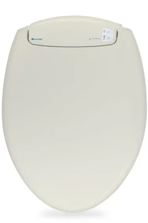 Brondell LumaWarm 18.5" Biscuit Round Electric Heated Nightlight Luxury Toilet Seat Top Rated
