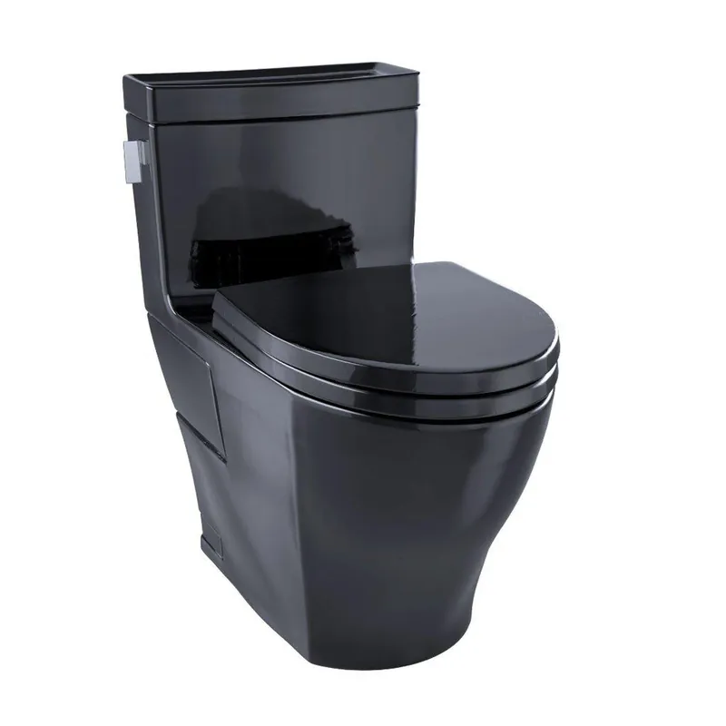 Markdown TOTO Legato 1.28 GPF Ebony Elongated One-Piece Toilet With Washlet+ Connection