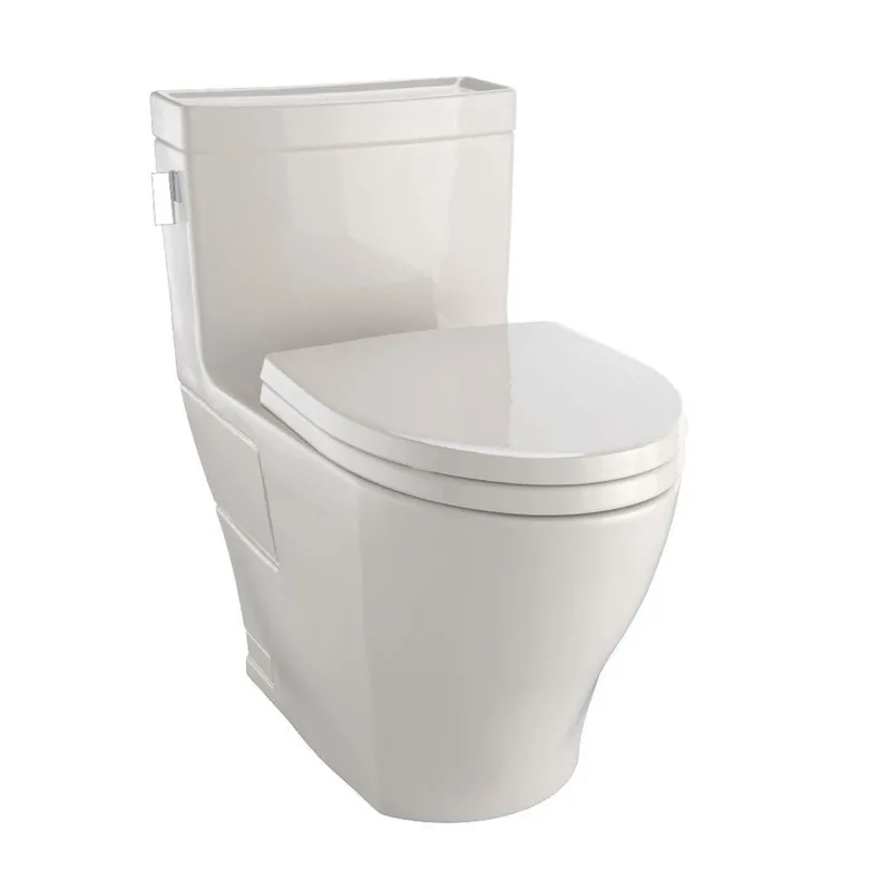 TOTO Legato 1.28 GPF Bone Elongated One-Piece Toilet With Washlet+ Connection Editor’s Pick