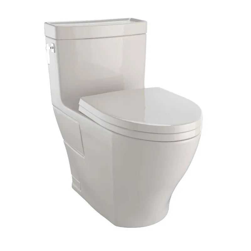 TOTO Aimes 1.28 GPF Bone ADA Elongated One-Piece Toilet With Washlet+ Connection Same Day Shipping