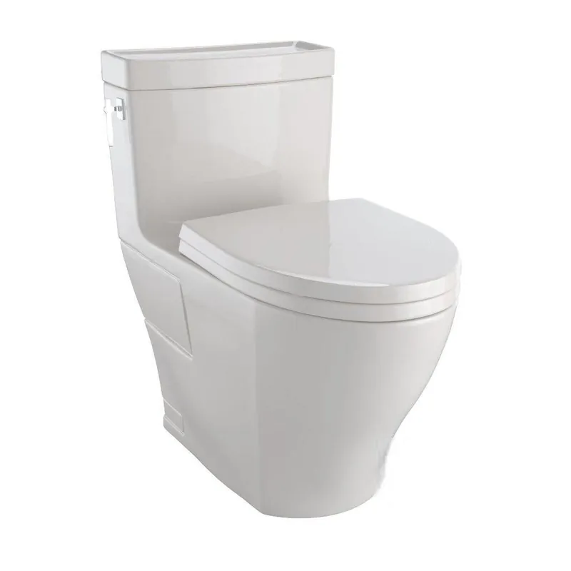 TOTO Aimes 1.28 GPF Sedona Beige ADA Elongated One-Piece Toilet With Washlet+ Connection Genuine