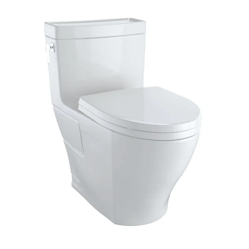 TOTO Aimes 1.28 GPF Colonial White ADA Elongated One-Piece Toilet With Washlet+ Connection Today Only