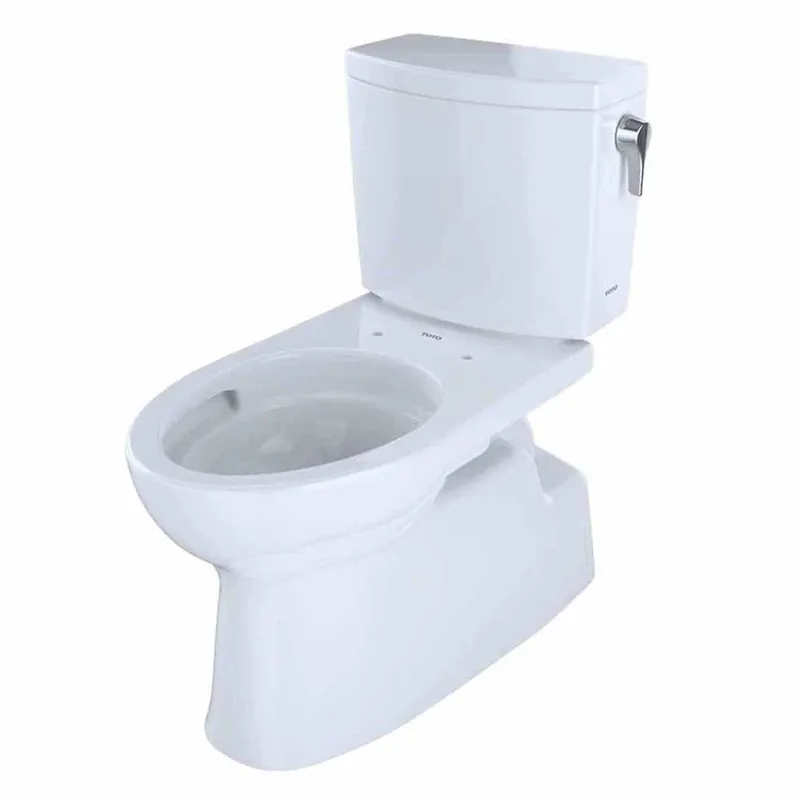 Reduced Price TOTO Vespin II Cotton White 1G Two-Piece Elongated Bowl With Right Hand Trip lever 1.0 GPF Toilet