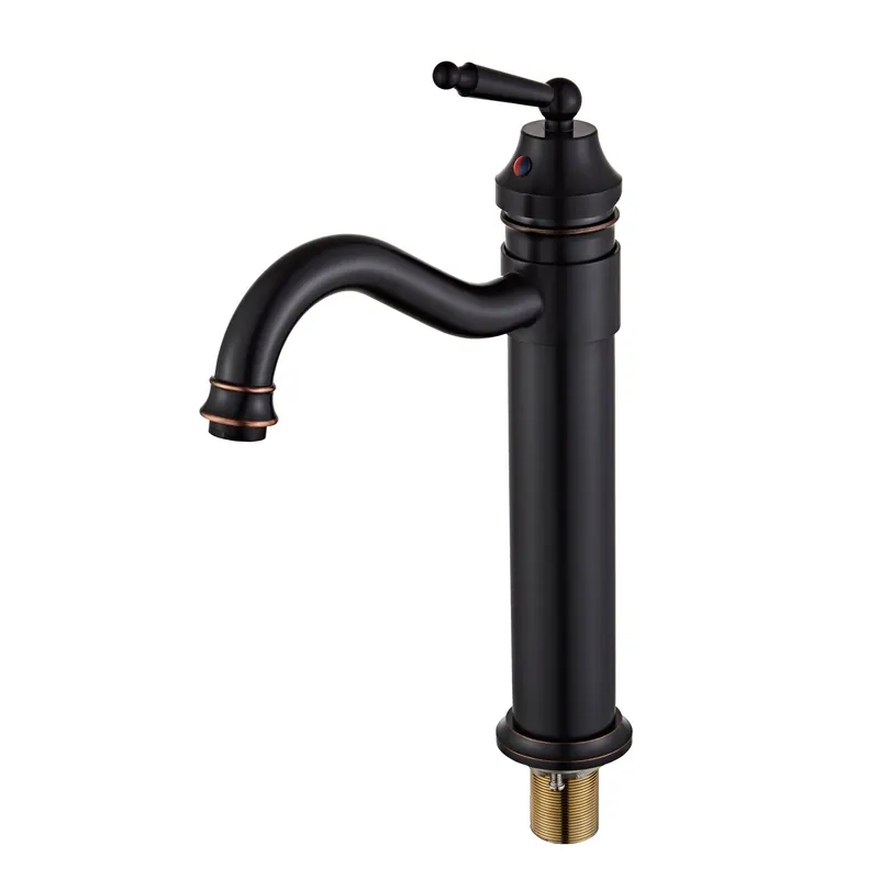 DeerValley Horizon Oil-Rubbed Bronze Brass Waterfall Vessel Sink Bathroom Faucet Factory Price