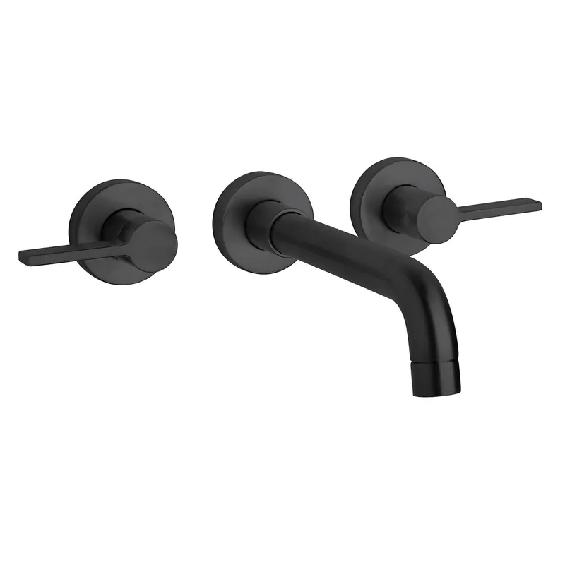 Fortis 922070CMB Brera Matte Black Two-Handle 8" Wall-Mount Bathroom Sink Faucet Markdown