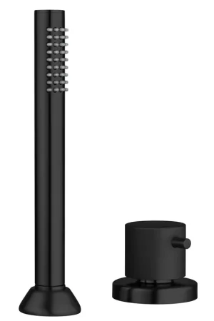 One Day Deal Fortis 924470CMB Matte Black Round Roman Tub Hand Shower Diverter Kit
