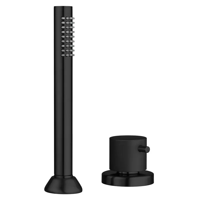 One Day Deal Fortis 924470CMB Matte Black Round Roman Tub Hand Shower Diverter Kit