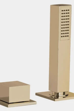 Luxury Fortis 844470CBG Brushed Gold Square Roman Tub Hand Shower Diverter Kit