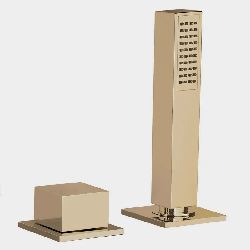 Luxury Fortis 844470CBG Brushed Gold Square Roman Tub Hand Shower Diverter Kit